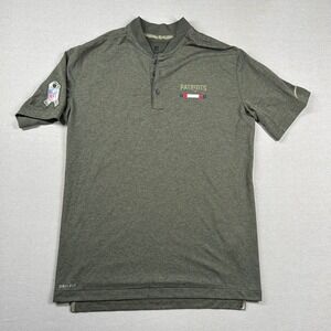 Nike Patriots Shirt Mens M Golf Polo‎ Salute Service Military Camo Blade Collar